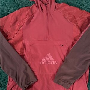 Adidas Two-Tone Red Pullover Jacket